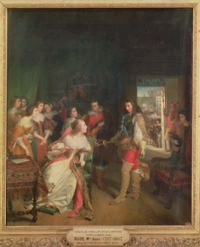 Encuentro entre Luis II (1621-86) de Borbón y Ana María Luisa de Orleans (1627-93) Duquesa de Montpensier en 1652 de Sophie Rude